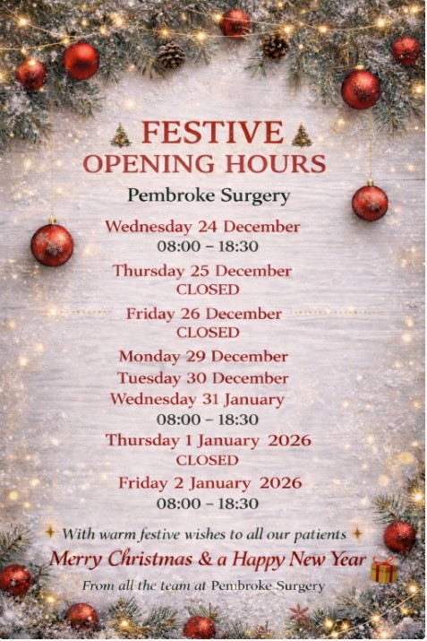 Christmas and New Years Opening Hours